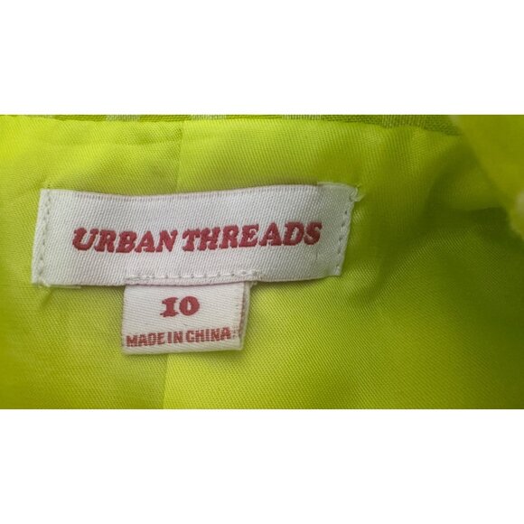 2/$35 Size 10 Green & White Gingham Checkered Dress & Blazer Set Urban Threads - Picture 11 of 16